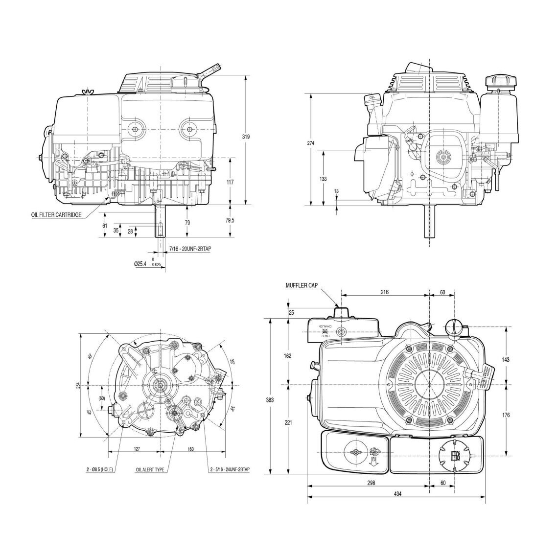 Benzininis variklis HONDA GXV390 DNE5 25,4 x 79,5mm 6 Benzininis variklis HONDA GXV390 DNE5 25,4 x 79,5mm 6