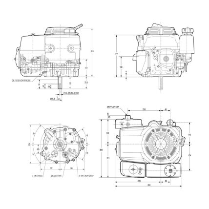 Benzininis variklis HONDA GXV390 DNE5 25,4 x 79,5mm 6