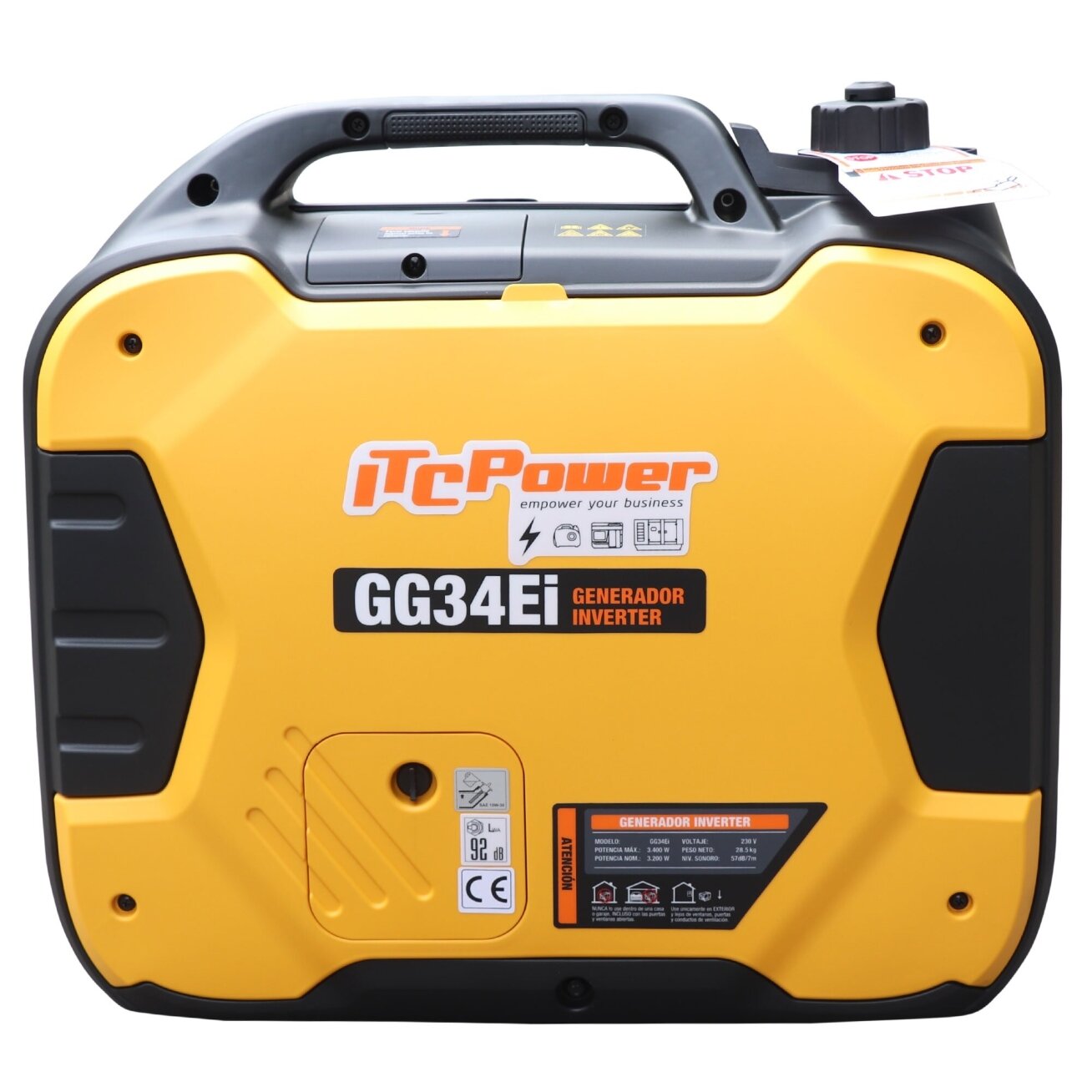 ITCPower GG34Ei inverterinis generatorius su el. starteriu – 3,4 kW, 230V 4
