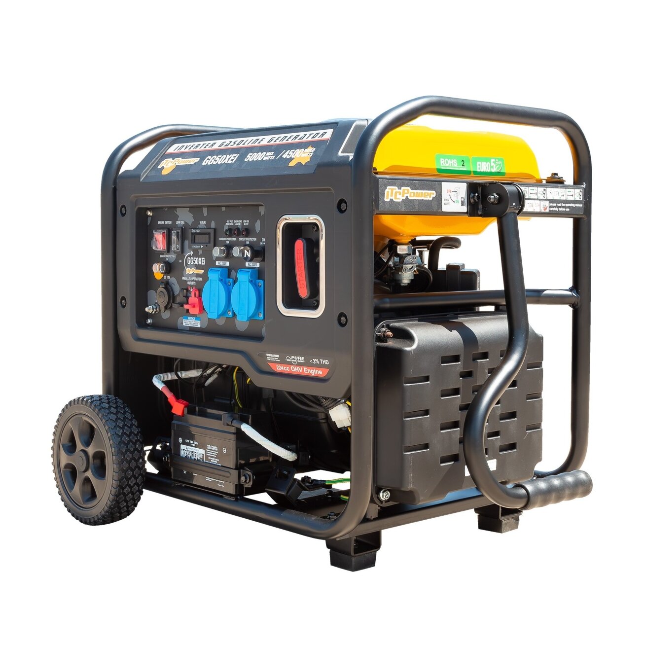 ITCPower GG50XEi inverterinis generatorius su el. starteriu – 5,0 kW, 230V 8 ITCPower GG50XEi inverterinis generatorius su el. starteriu – 5,0 kW, 230V 8
