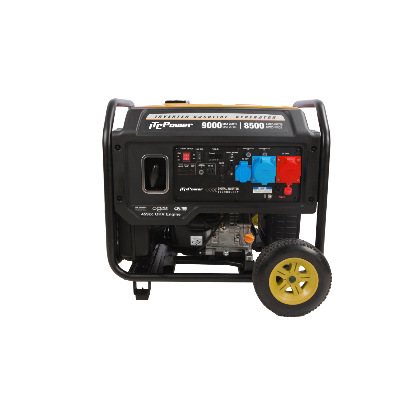 ITCPower GG90XEi-T trifazis inverterinis generatorius su el. starteriu ir ATS – 9,0 kW, 400/230V
