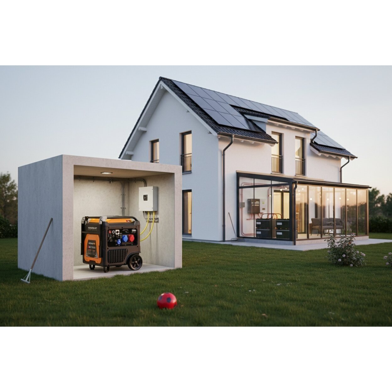 Kompak KGG90Ei-DF dvikuris trifazis inverterinis generatorius su ATS – 8,9 kW, 400/230V, benzinas / dujos 14
