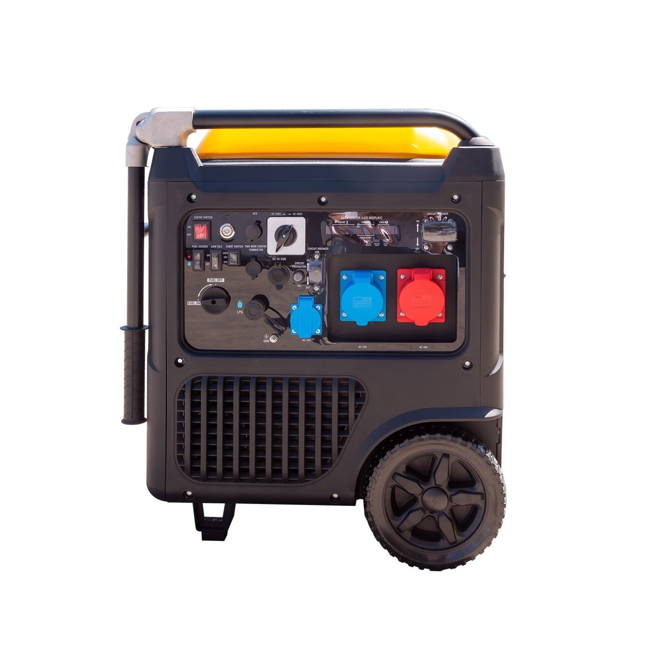 Kompak KGG90Ei-DF dvikuris trifazis inverterinis generatorius su ATS – 8,9 kW, 400/230V, benzinas / dujos Kompak KGG90Ei-DF dvikuris trifazis inverterinis generatorius su ATS – 8,9 kW, 400/230V, benzinas / dujos