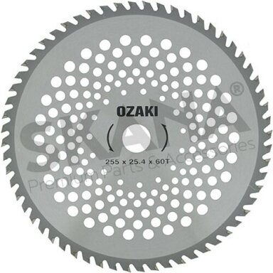 Pjovimo krūmams 60dantų, 255x25,4mm